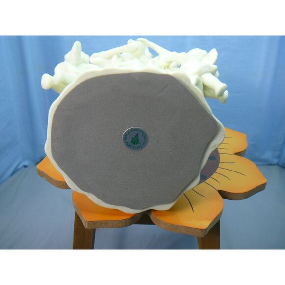 Vtg Retired Partylite Angel of Light Bisque Porcelain Taper Candle Holder - Picture 4 of 6